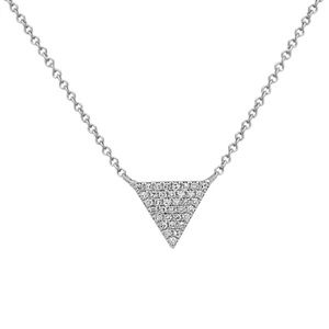 Women’s Diamond Fashion Triangle Necklace 14KW